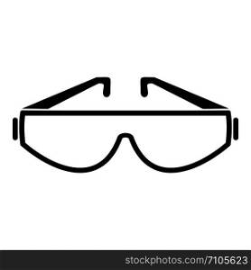 Safety glasses icon. Simple illustration of safety glasses vector icon for web design isolated on white background. Safety glasses icon, simple style