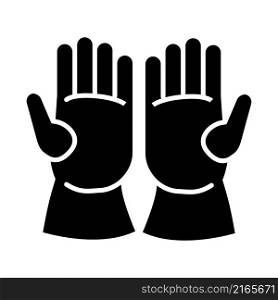 Safety gloves icon vector sign and symbol on trendy design
