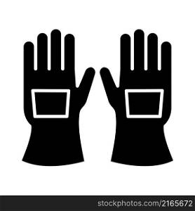 Safety gloves icon vector sign and symbol on trendy design