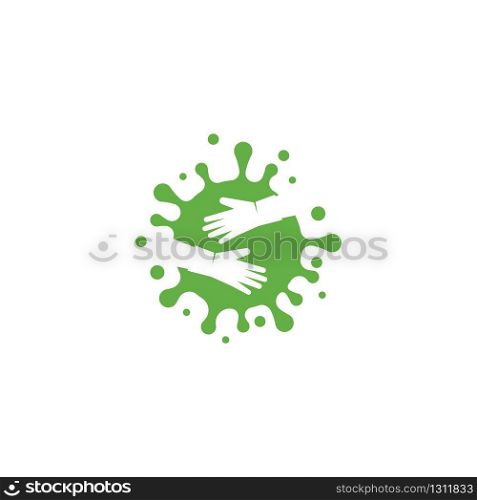 Safety gloves to protection from virus icon vector