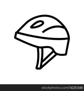 safety helmet on head for auto racing icon vector. safety helmet on head for auto racing sign. isolated contour symbol illustration. safety helmet on head for auto racing icon vector outline illustration