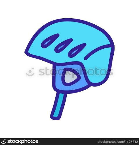 safety helmet open type without visor icon vector. safety helmet open type without visor sign. color symbol illustration. safety helmet open type without visor icon vector outline illustration