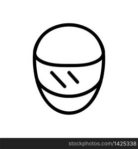 safety helmet with front view visor icon vector. safety helmet with front view visor sign. isolated contour symbol illustration. safety helmet with front view visor icon vector outline illustration