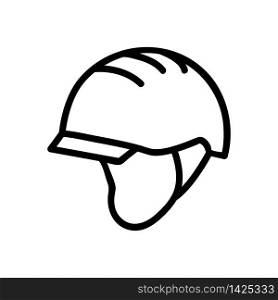 safety helmet with visor icon vector. safety helmet with visor sign. isolated contour symbol illustration. safety helmet with visor icon vector outline illustration