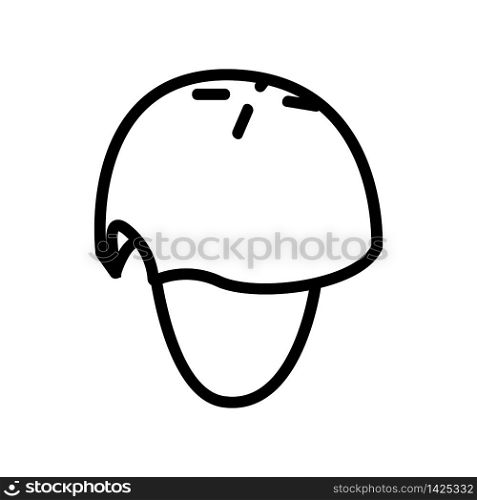 safety helmet with visor side view icon vector. safety helmet with visor side view sign. isolated contour symbol illustration. safety helmet with visor side view icon vector outline illustration