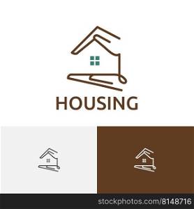 Safety Investment Business House Care Home Real Estate Line Logo