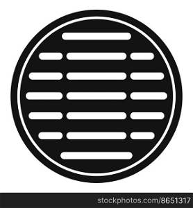 Safety manhole icon simple vector. City lid. Pir circle. Safety manhole icon simple vector. City lid
