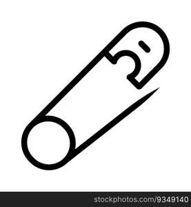 safety pin icon vector illustration logo deisgn