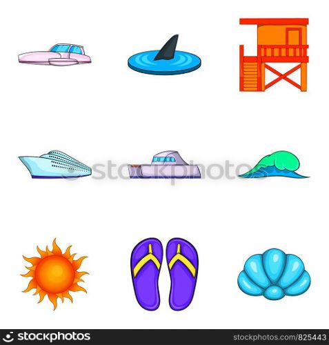 Safety precaution icons set. Cartoon set of 9 safety precaution vector icons for web isolated on white background. Safety precaution icons set, cartoon style