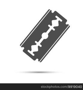 safety razor blade. Simple vector illustration for websites, apps and theme design. Flat style.