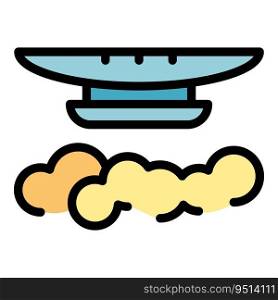 Safety smoke detector icon outline vector. Alarm fire. Home system color flat. Safety smoke detector icon vector flat