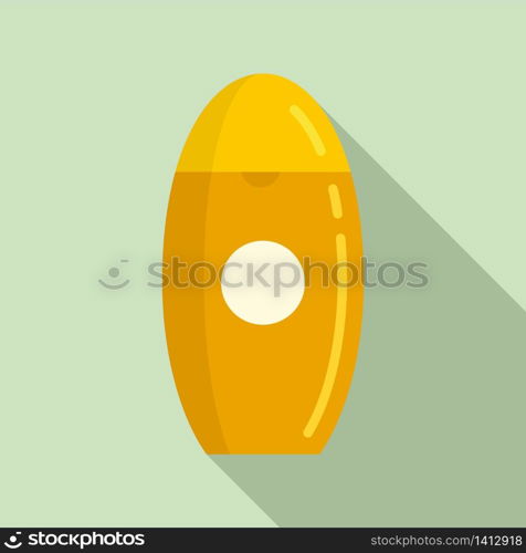 Safety sun protection cream icon. Flat illustration of safety sun protection cream vector icon for web design. Safety sun protection cream icon, flat style