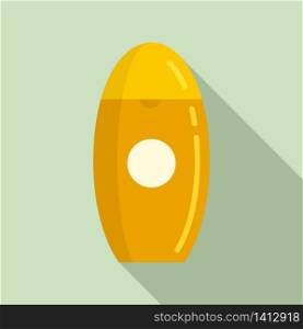 Safety sun protection cream icon. Flat illustration of safety sun protection cream vector icon for web design. Safety sun protection cream icon, flat style
