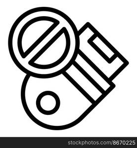 Safety usb flash icon outline vector. Data secure. Privacy website. Safety usb flash icon outline vector. Data secure