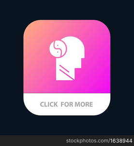 Sag, Brian, Head, Mind Mobile App Button. Android and IOS Glyph Version