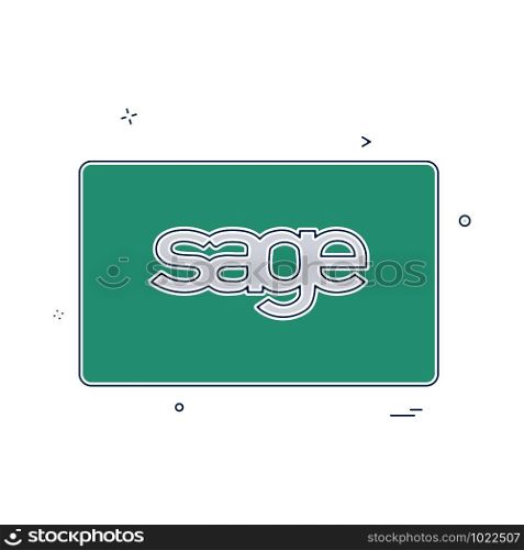 Sage card design vector