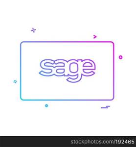 Sage card design vector 