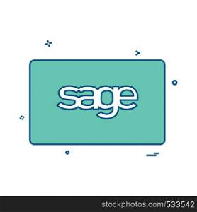 Sage card design vector
