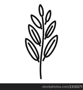 Sage flower icon outline vector. Herb plant. Herbal witch. Sage flower icon outline vector. Herb plant