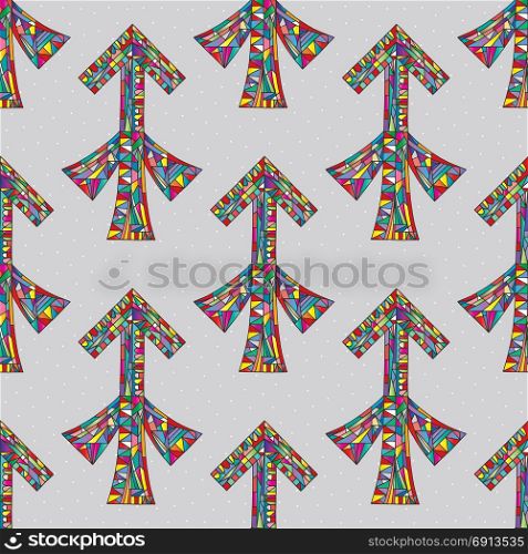 Sagittarius zodiac sign seamless pattern. Horoscope magic symbol background. Hand drawn astrological colorful vector texture for wallpaper, wrapping, textile design, surface texture, fabric.. Sagittarius zodiac sign seamless pattern. Horoscope magic symbol background. Hand drawn astrological vector texture for wallpaper, wrapping, textile design, surface texture, fabric.