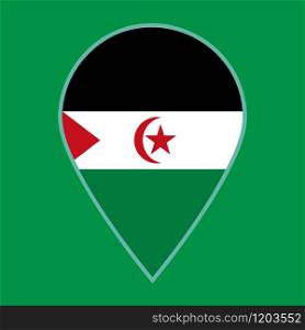 Sahrawi Arab Democratic Republic flag icon travel vector.. Sahrawi Arab Democratic Republic flag icon travel vector