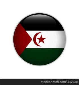 Sahrawi Arab Democratic Republic flag on button
