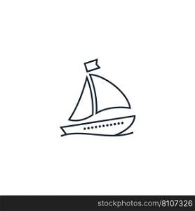 Sail boat creative icon from transport icons Vector Image