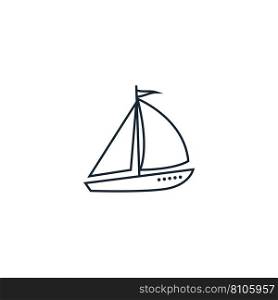 Sail boat creative icon from travel icons Vector Image