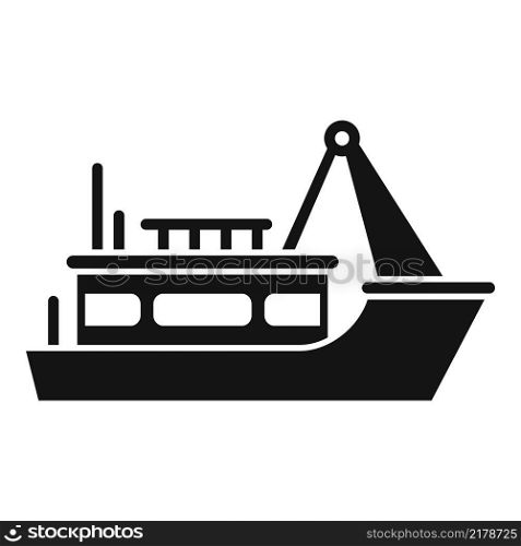 Sail fish boat icon simple vector. Sea ship. Marine vessel. Sail fish boat icon simple vector. Sea ship