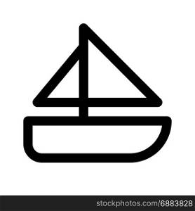 sailboat, icon on isolated background,