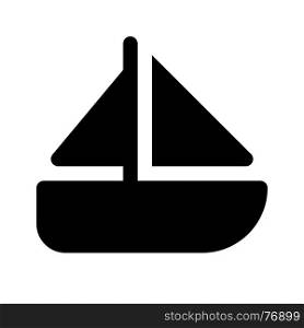 sailboat, icon on isolated background