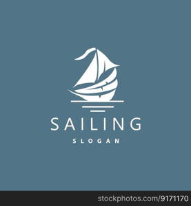 Sailboat Logo Design, Fishing Boat Illustration, Fishing Boat Company Brand Vector Icon, Boat Shop Design, Fish Shop, Transportation