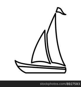 Sailing boat icon vector design template.