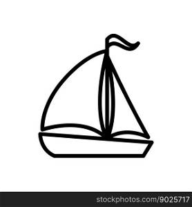 Sailing boat icon vector design template