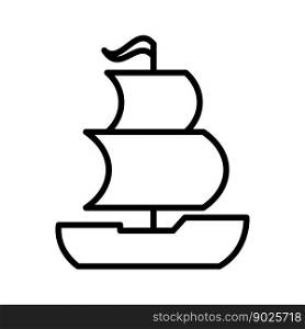 Sailing boat icon vector design template
