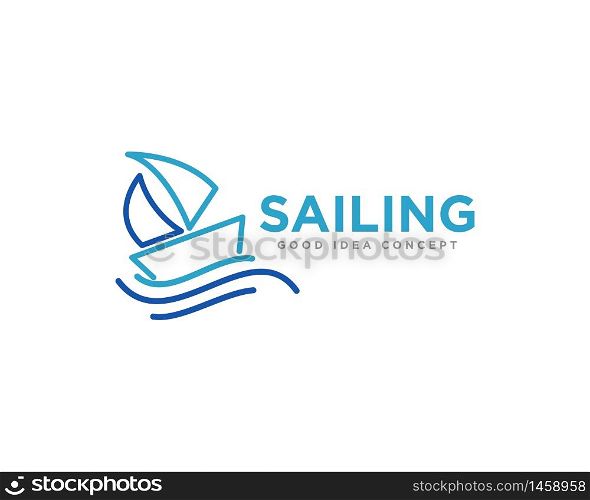 Sailing Boat Logo Icon Design Vector