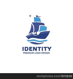 sailing boat ship vector logo illustration, Sailing Ship Logo