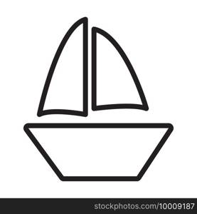 Sailing boat vector icon. Symbols on white background