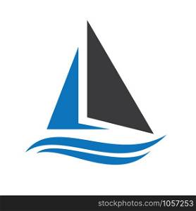 Sailing ship logo design. Yacht logo.