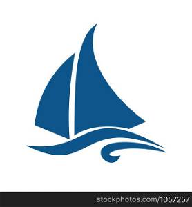 Sailing ship logo design. Yacht logo.