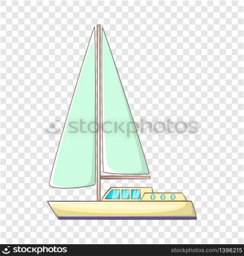 Sailing yacht icon. Cartoon illustration of sailing yacht vector icon for web. Sailing yacht icon, cartoon style