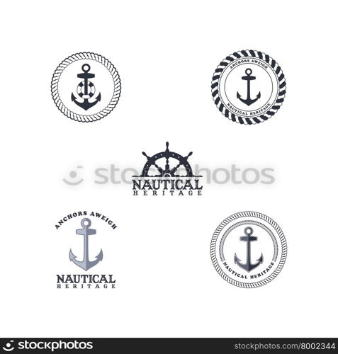 sailor anchor theme. sailor anchor ocean nautical theme vector art illustration