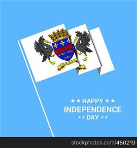 Saint Barthelemy Independence day typographic design with flag vector