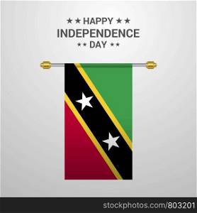 Saint Kitts and Nevis Independence day hanging flag background