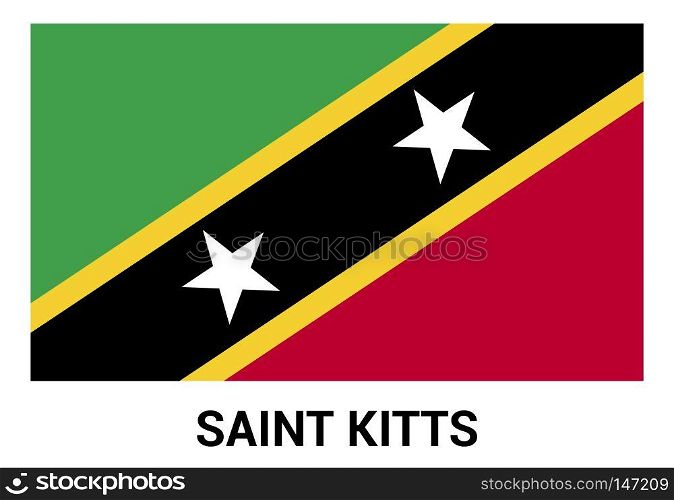 Saint Kitts flags design vector