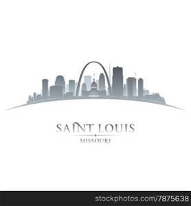 Saint Louis Missouri city skyline silhouette. Vector illustration