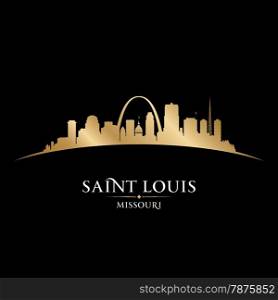 Saint Louis Missouri city skyline silhouette. Vector illustration