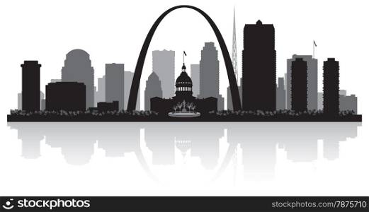 Saint Louis Missouri city skyline vector silhouette illustration