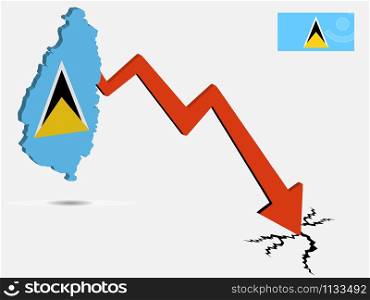 Saint Lucia economic crisis vector illustration Eps 10.. Saint Lucia economic crisis vector illustration Eps 10