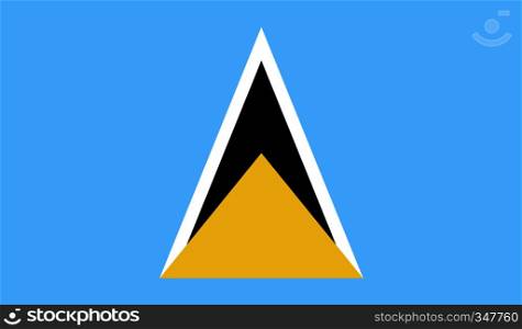 Saint Lucia flag image for any design in simple style. Saint Lucia flag image